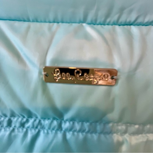 Lilly Pulitzer Elana Puffer Down Vest In Seasalt Blue Size Extra Small XS - Picture 4 of 7